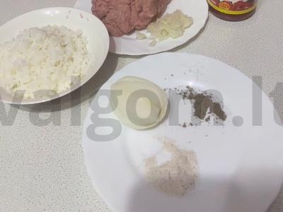 Mėsos kukuliai su garnyru Žingsnis 1
