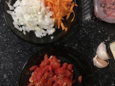 Įdarytos cukinijos Žingsnis 1