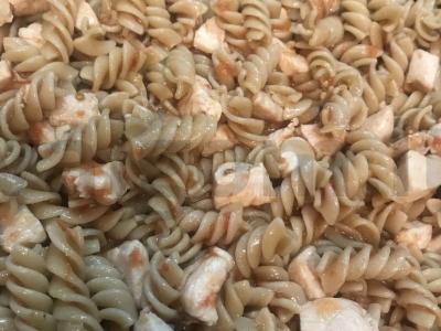 Makaronai su vištiena pomidorų padaže pietums ir vakarienei Žingsnis 4