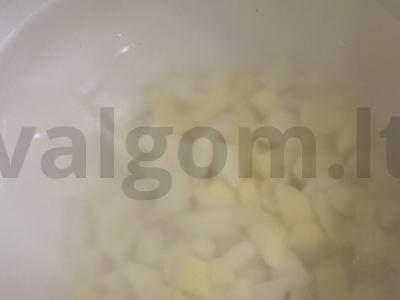 "Greiti" skruostai su kiaulienos nugarine Žingsnis 1