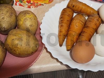 Olivier su kumpiu ir krapais Žingsnis 1