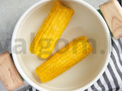 Virti kukurūzai su kalkėmis Žingsnis 1