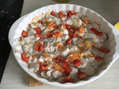 Kalakutiena, kepta su žiediniais kopūstais ir brokoliais Žingsnis 4