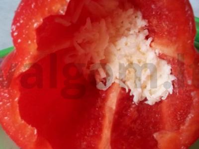 Paprikos, įdarytos kiaušiniu ir sūriu Žingsnis 6