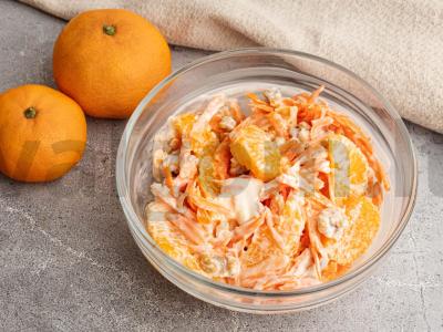 Vitaminų salotos su morkomis ir mandarinais Žingsnis 3
