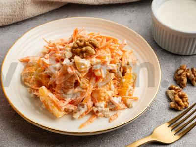 Vitaminų salotos su morkomis ir mandarinais Žingsnis 4