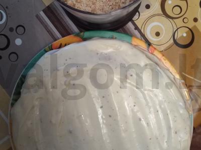 Žemės riešutų sviesto pyragas "Manyunya" Žingsnis 8