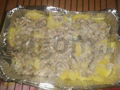 Gratinas su grybais Žingsnis 9