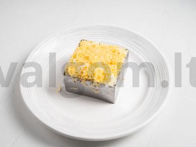 Salotos su sardinėmis, ananasais ir krabų lazdelėmis Žingsnis 4