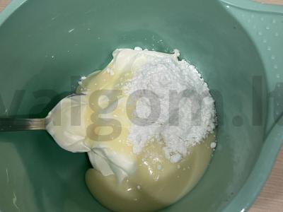 Grietinės pyragas su bananais ir kiviais Žingsnis 1