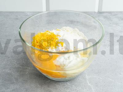 Mandarinų pyragas su graikišku jogurtu Žingsnis 1