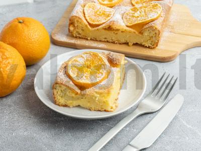 Mandarinų pyragas su graikišku jogurtu pagrindine nuotrauka