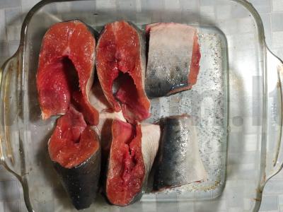 Rausva lašiša apelsinų ir citrinų marinate "Tsarskaya" Žingsnis 3