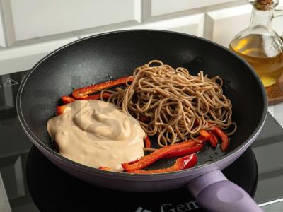 Soba su paprikomis ir aštriu grietinės padažu Žingsnis 4