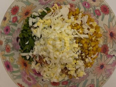 Krabų terina su kukurūzais Žingsnis 3