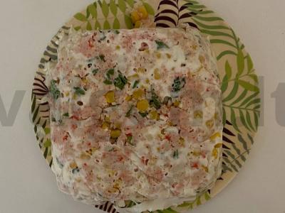 Krabų terina su kukurūzais pagrindine nuotrauka