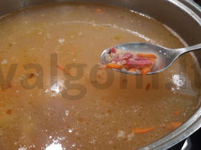 Skani lęšių ir žirnių sriuba. Žingsnis 7