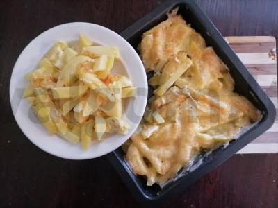Greitai keptos bulvės su sūriu pagrindine nuotrauka