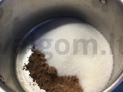 Šokoladinis bulvių pyragas. Žingsnis 1