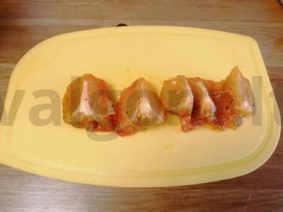 Mini desertas "Persimonas su razinomis" Žingsnis 1