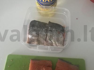 Lašiša lašišos sumuštiniams Žingsnis 3