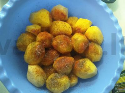 Bulvės žąsų taukuose Žingsnis 2