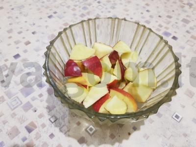 Vaisių desertas Žingsnis 1