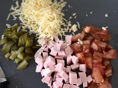 Avižinių blynų blynas tinginio pica. Žingsnis 3