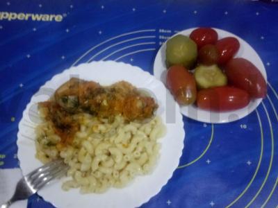 Makaronai su vištiena pagrindine nuotrauka