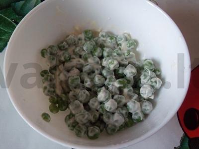 Vištienos ir žaliųjų žirnelių salotos su morkomis Žingsnis 3