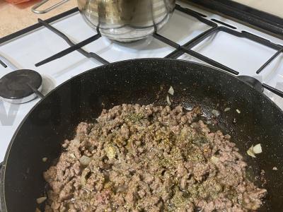 Brokoliai su malta mėsa Žingsnis 2