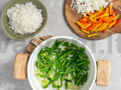 Sveika paelija su kukurūzais Žingsnis 1