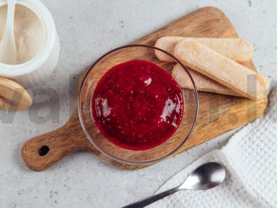 Receptas sutrintas su avietėmis Žingsnis 3