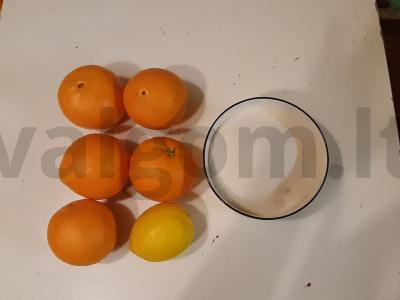 Naminė apelsinų uogienė Žingsnis 1