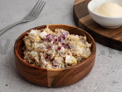 Salotos su bulvėmis ir rūkyta skumbre Žingsnis 4