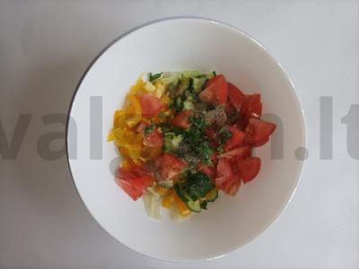 Gardžios kalendrų salotos Žingsnis 2