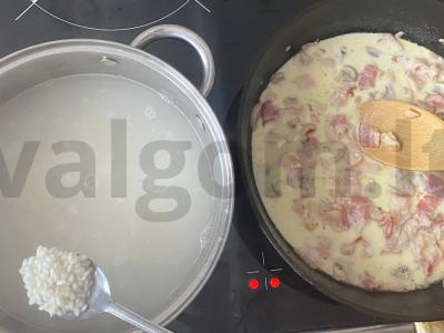 Risotto su šonine ir grybais Žingsnis 1