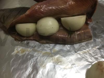 Rausvoji lašiša, kepta folijoje Žingsnis 3