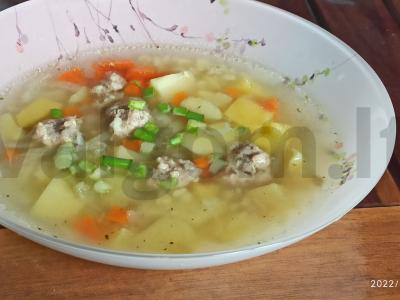 Mėsainių sriuba Greita pagrindine nuotrauka