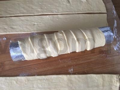 Trdelnik su riešutais ir cinamonu Žingsnis 11