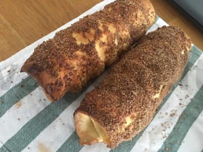 Trdelnik su riešutais ir cinamonu Žingsnis 16