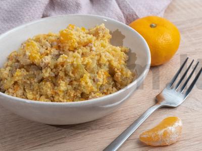 Kalakutienos faršas su kuskusu, mandarinais ir daržovėmis Žingsnis 6