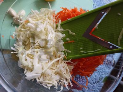 Aštrūs kopūstai su korėjietiškomis morkomis Žingsnis 3