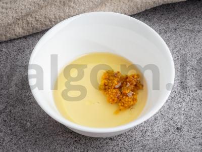 Vinaigretė su rūkyta raudona žuvimi Žingsnis 3