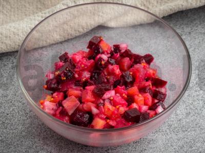 Vinaigretė su rūkyta raudona žuvimi Žingsnis 4