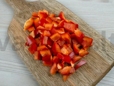 Troškinys su ryžiais ir žaliaisiais žirneliais Žingsnis 1