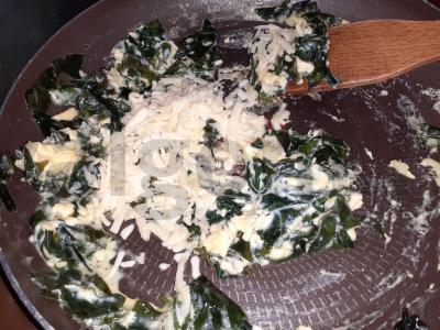 Wakame jūros dumblių omletas su sūriu Žingsnis 5