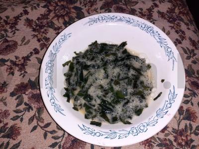 Wakame jūros dumblių omletas su sūriu pagrindine nuotrauka