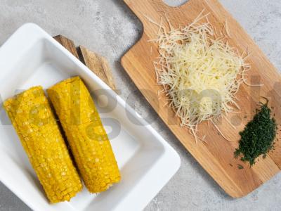 Kepti kukurūzai su parmezanu Žingsnis 1