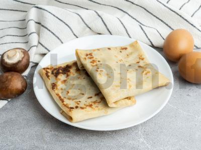 Kiaušiniais, grybais ir sūriu įdaryti blyneliai Žingsnis 6